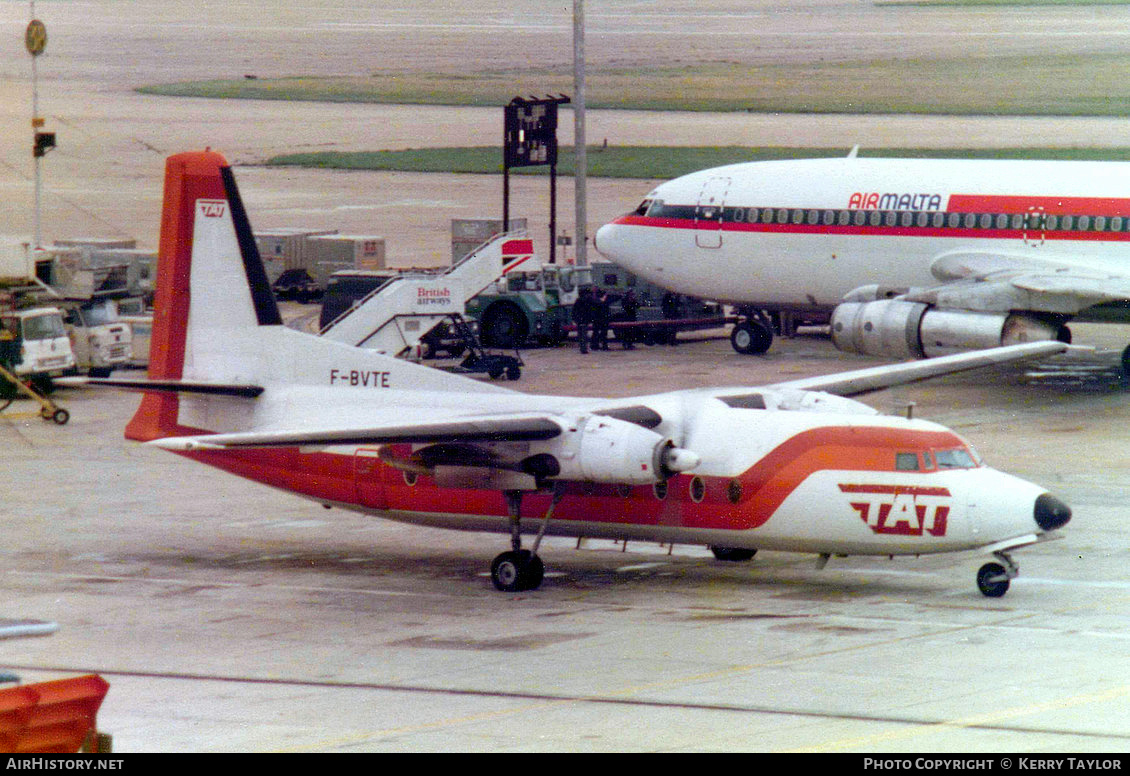 Aircraft Photo of F-BVTE | Fokker F27-200 Friendship | TAT - Touraine Air Transport | AirHistory.net #626040
