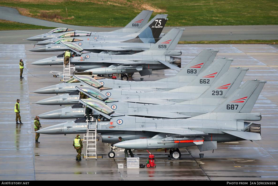 Aircraft Photo of 687 | General Dynamics F-16AM Fighting Falcon | Norway - Air Force | AirHistory.net #626048