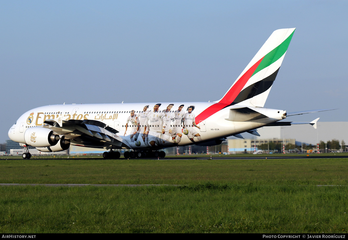 Aircraft Photo of A6-EOA | Airbus A380-861 | Emirates | AirHistory.net #626151