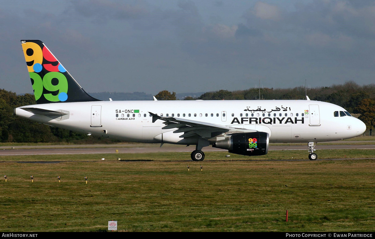 Aircraft Photo of 5A-ONC | Airbus A319-111 | Afriqiyah Airways | AirHistory.net #626169