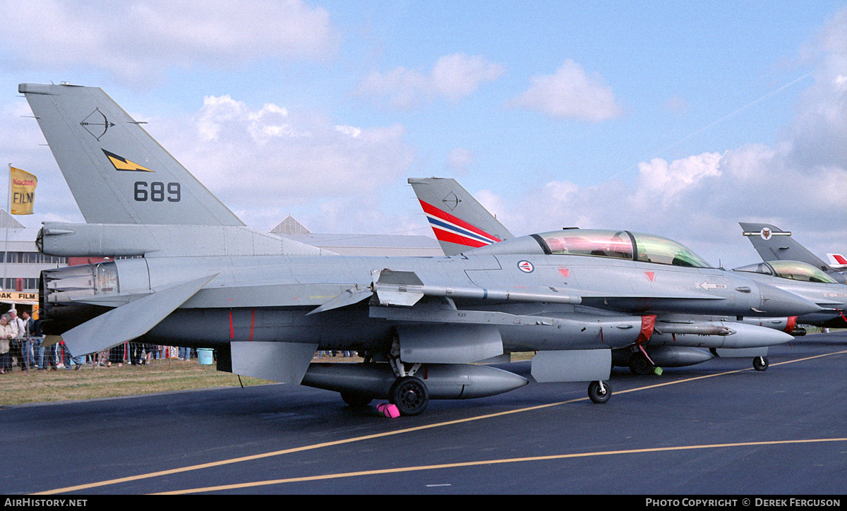 Aircraft Photo of 689 | General Dynamics F-16B Fighting Falcon | Norway - Air Force | AirHistory.net #626216