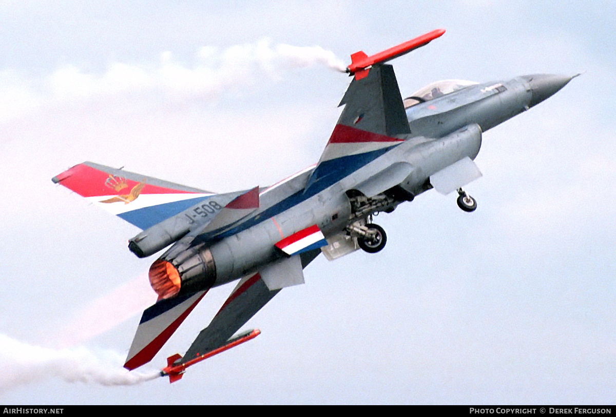 Aircraft Photo of J-508 | General Dynamics F-16A Fighting Falcon | Netherlands - Air Force | AirHistory.net #626229
