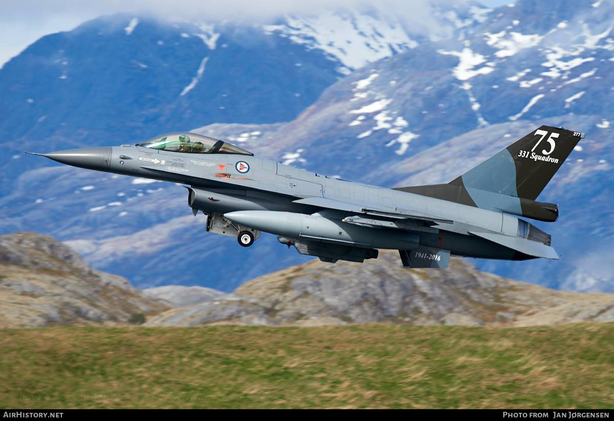 Aircraft Photo of 277 | General Dynamics F-16AM Fighting Falcon | Norway - Air Force | AirHistory.net #626254