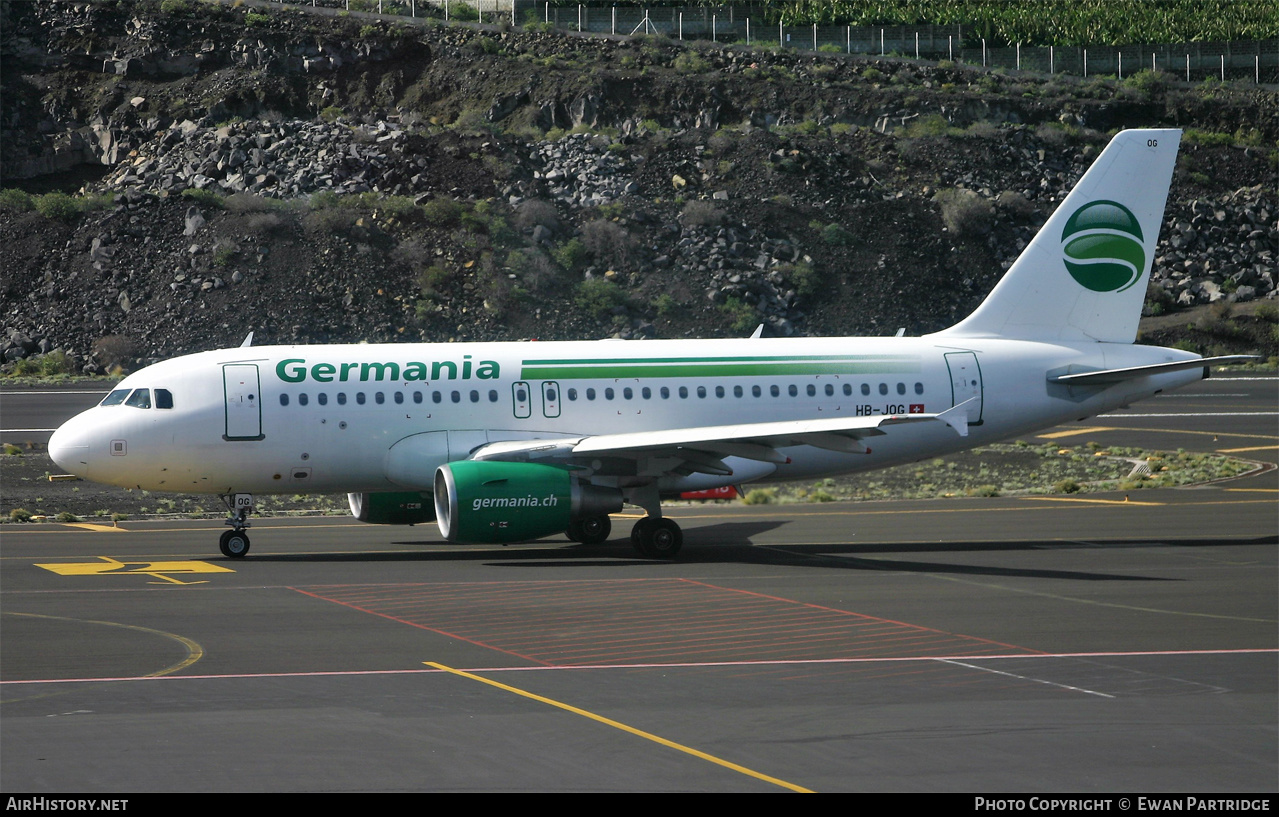 Aircraft Photo of HB-JOG | Airbus A319-112 | Germania | AirHistory.net #626302