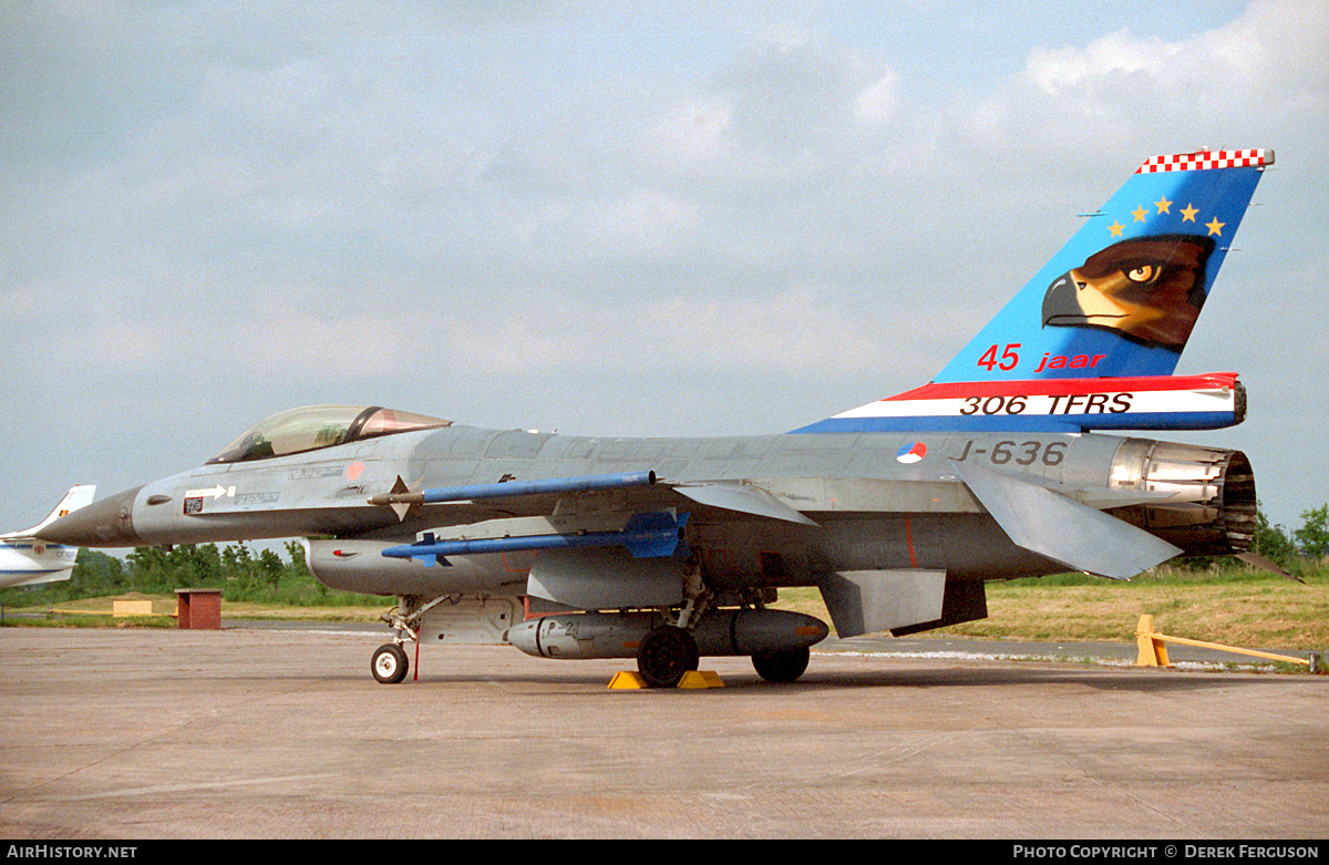 Aircraft Photo of J-636 | General Dynamics F-16A(R) Fighting Falcon | Netherlands - Air Force | AirHistory.net #626328
