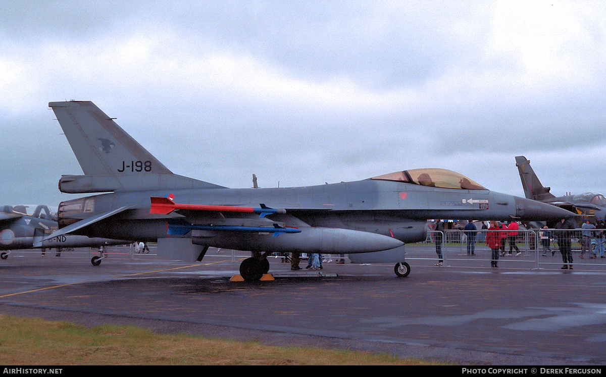Aircraft Photo of J-198 | General Dynamics F-16A Fighting Falcon | Netherlands - Air Force | AirHistory.net #626336