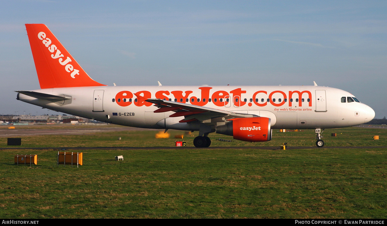 Aircraft Photo of G-EZEB | Airbus A319-111 | EasyJet | AirHistory.net #626345