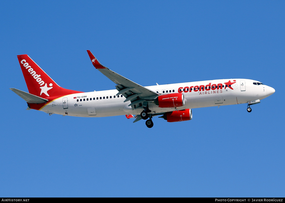 Aircraft Photo of TC-COH | Boeing 737-8EH | Corendon Airlines | AirHistory.net #626404