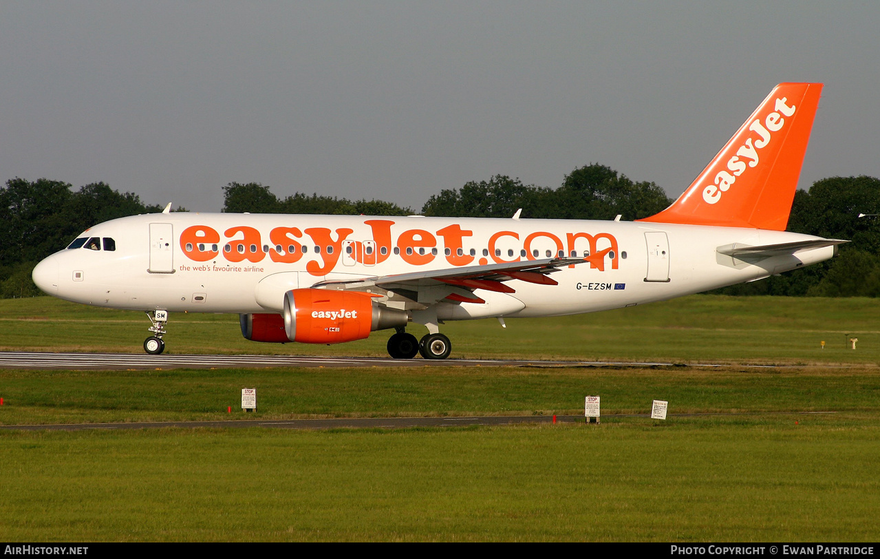 Aircraft Photo of G-EZSM | Airbus A319-111 | EasyJet | AirHistory.net #626413