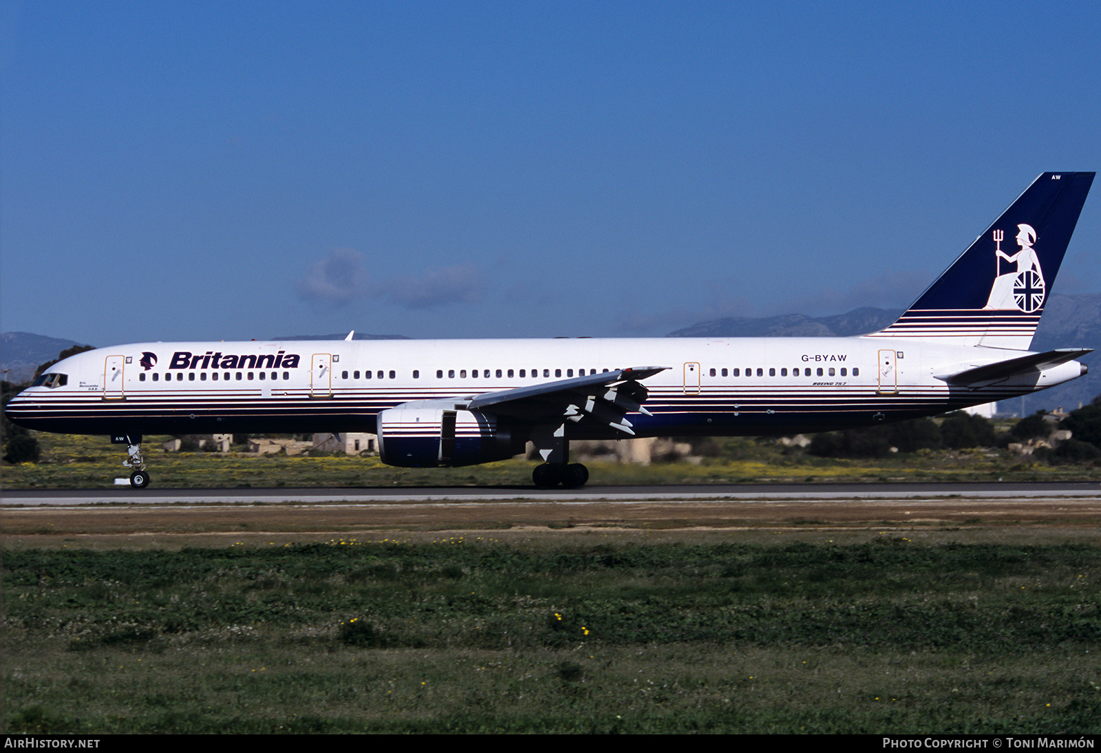 Aircraft Photo of G-BYAW | Boeing 757-204 | Britannia Airways | AirHistory.net #626521