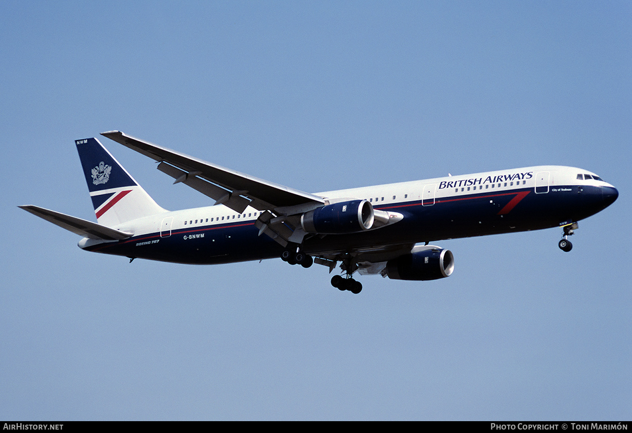Aircraft Photo of G-BNWM | Boeing 767-336/ER | British Airways | AirHistory.net #626543