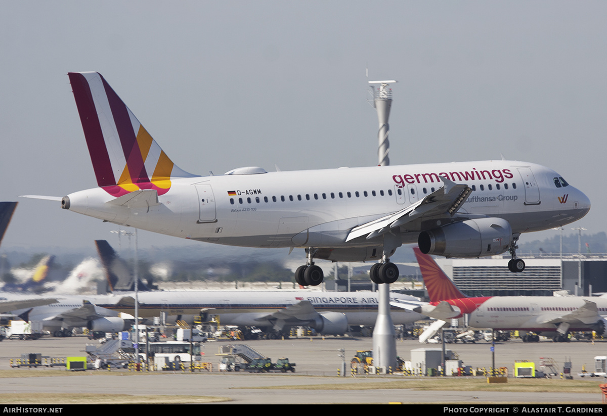 Aircraft Photo of D-AGWM | Airbus A319-132 | Germanwings | AirHistory.net #626633