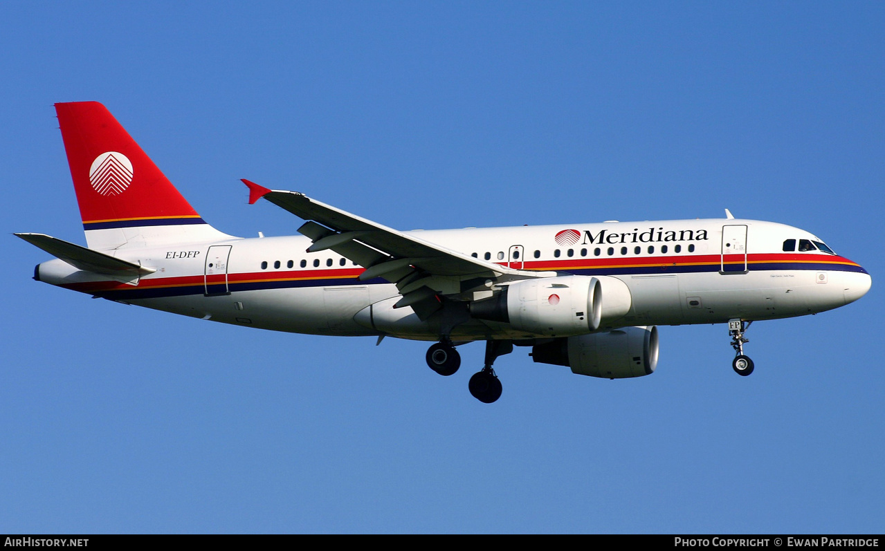 Aircraft Photo of EI-DFP | Airbus A319-112 | Meridiana | AirHistory.net #626684