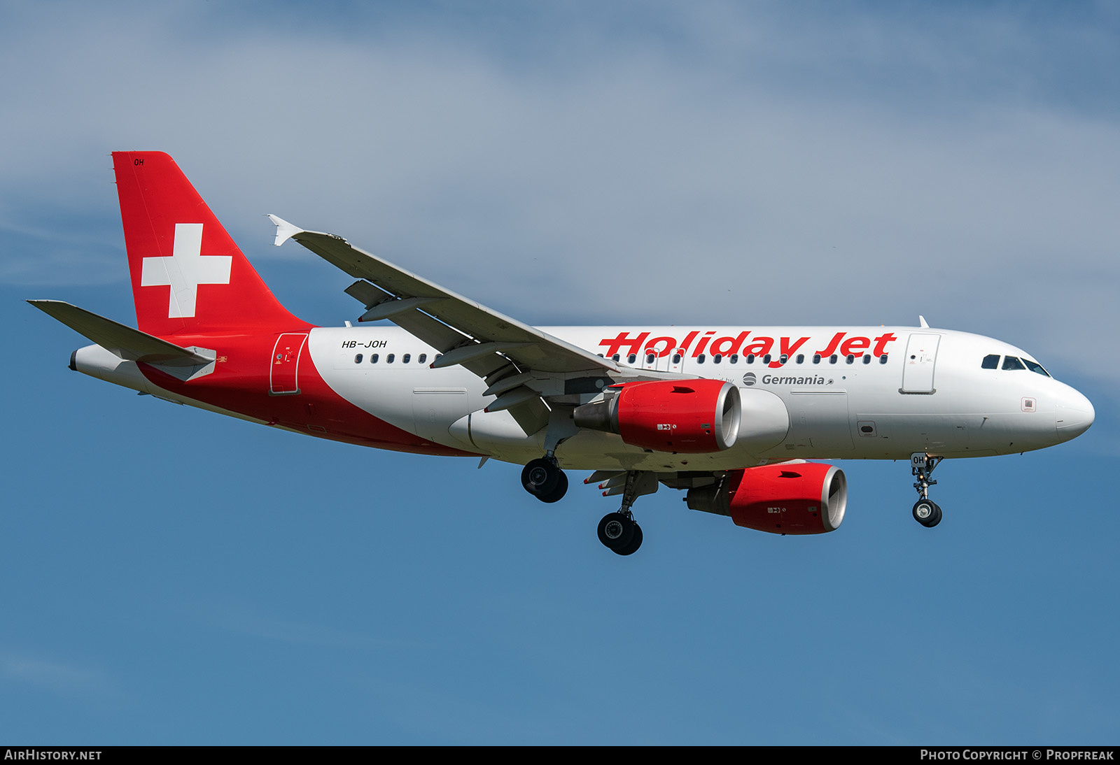 Aircraft Photo of HB-JOH | Airbus A319-112 | Holiday Jet | AirHistory.net #626694