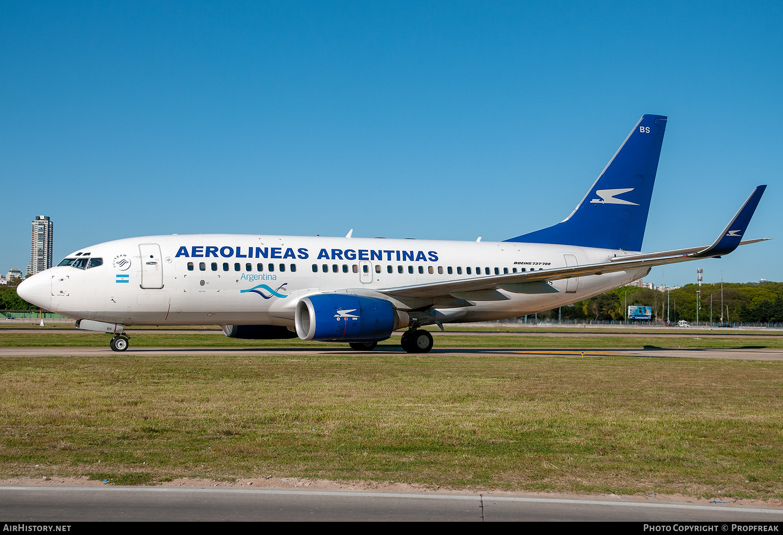 Aircraft Photo of LV-CBS | Boeing 737-73V | Aerolíneas Argentinas | AirHistory.net #626855