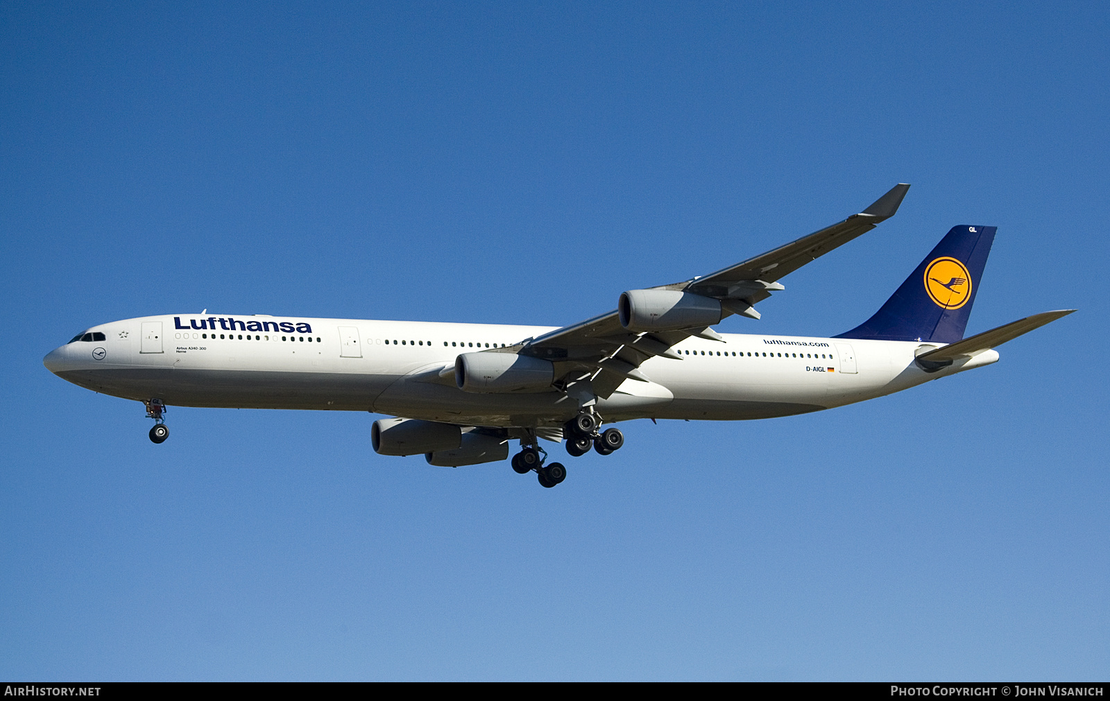 Aircraft Photo of D-AIGL | Airbus A340-313X | Lufthansa | AirHistory.net #627046