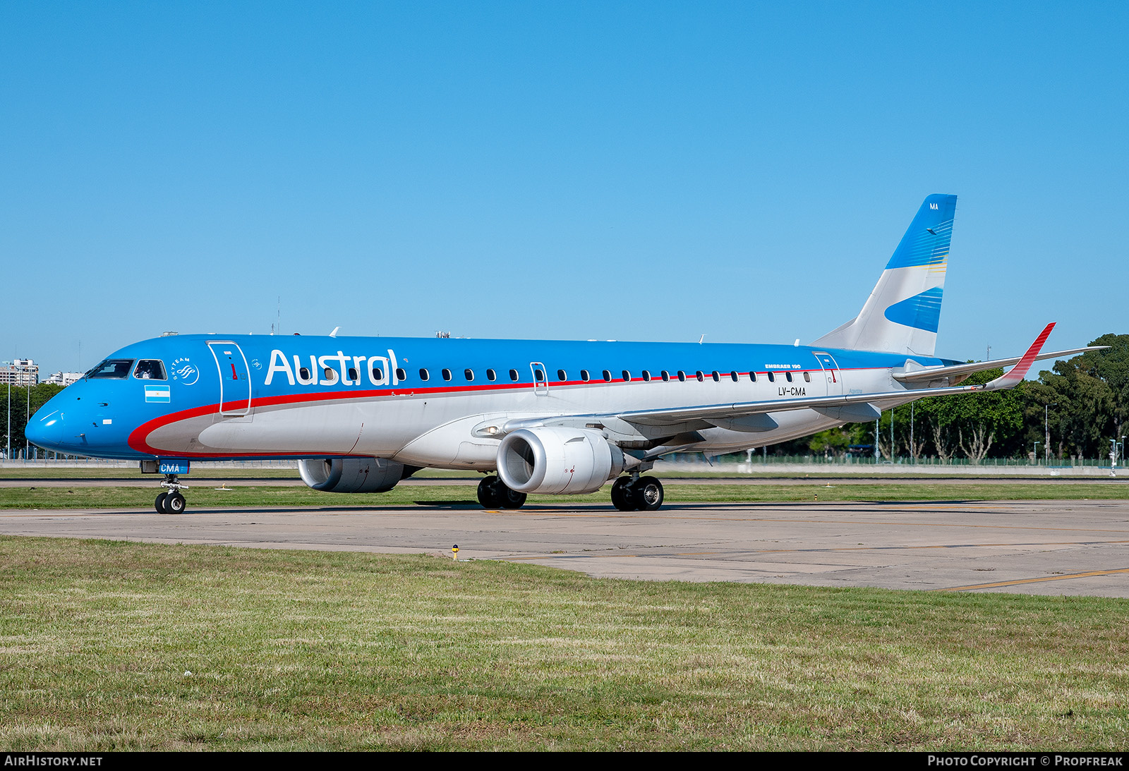 Aircraft Photo of LV-CMA | Embraer 190AR (ERJ-190-100IGW) | Austral Líneas Aéreas | AirHistory.net #627088