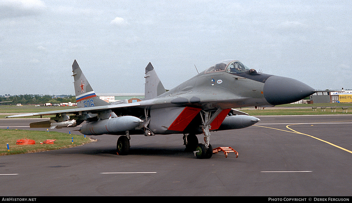 Aircraft Photo of 506 blue | Mikoyan-Gurevich MiG-29SE (9-12SE) | Russia - Air Force | AirHistory.net #627090