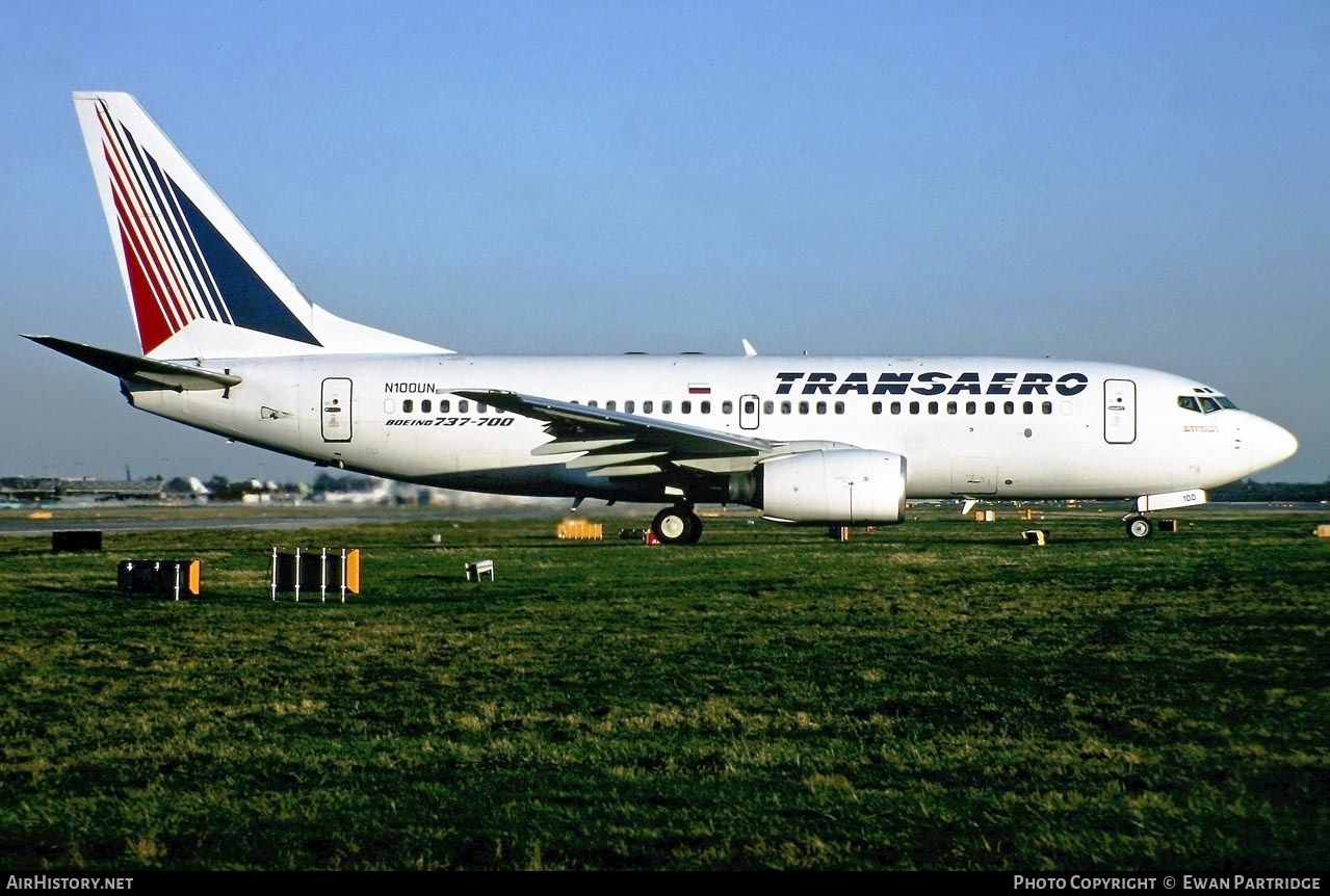 Aircraft Photo of N100UN | Boeing 737-7K9 | Transaero Airlines | AirHistory.net #627141
