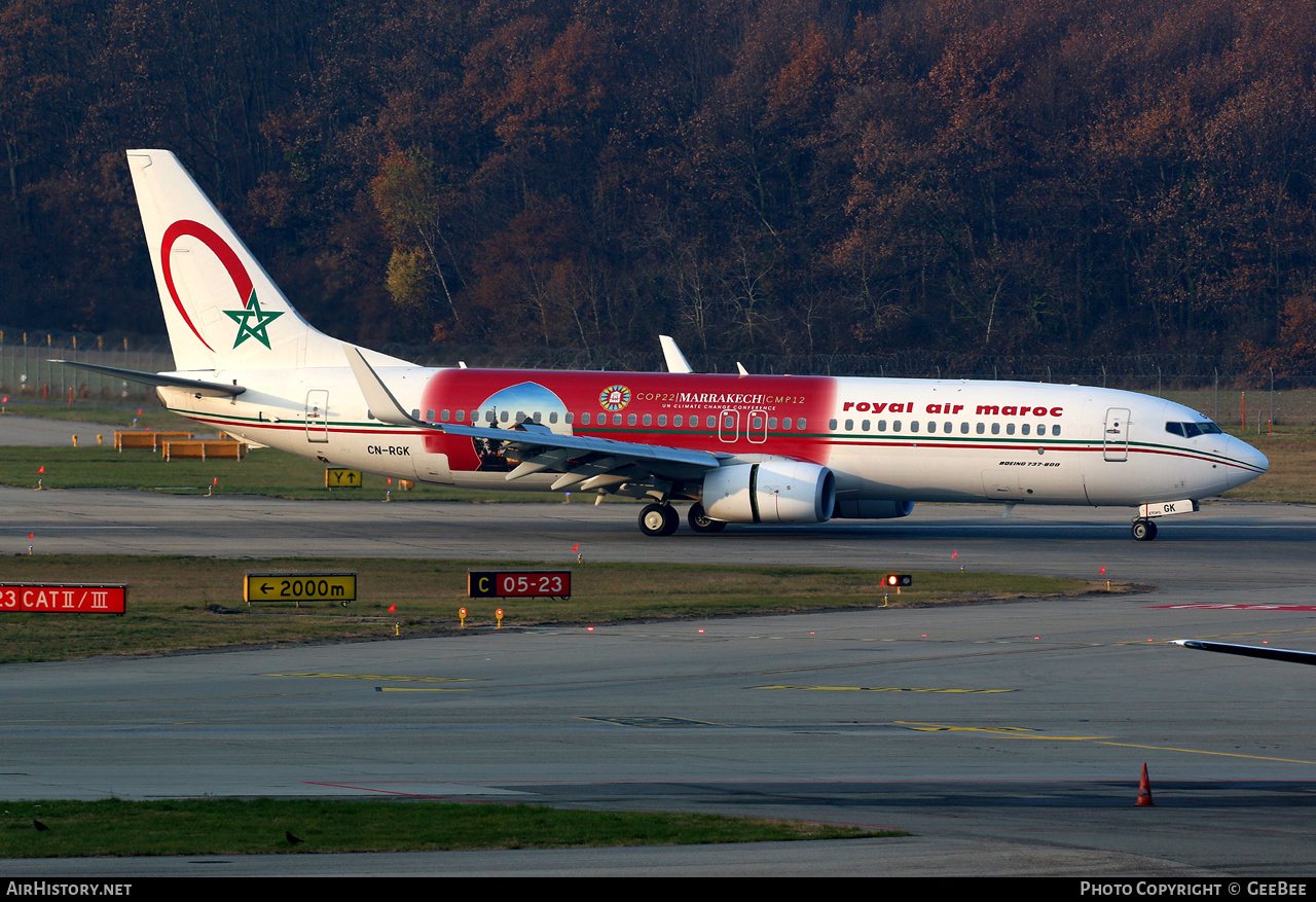 Aircraft Photo of CN-RGK | Boeing 737-8B6 | Royal Air Maroc - RAM | AirHistory.net #627144