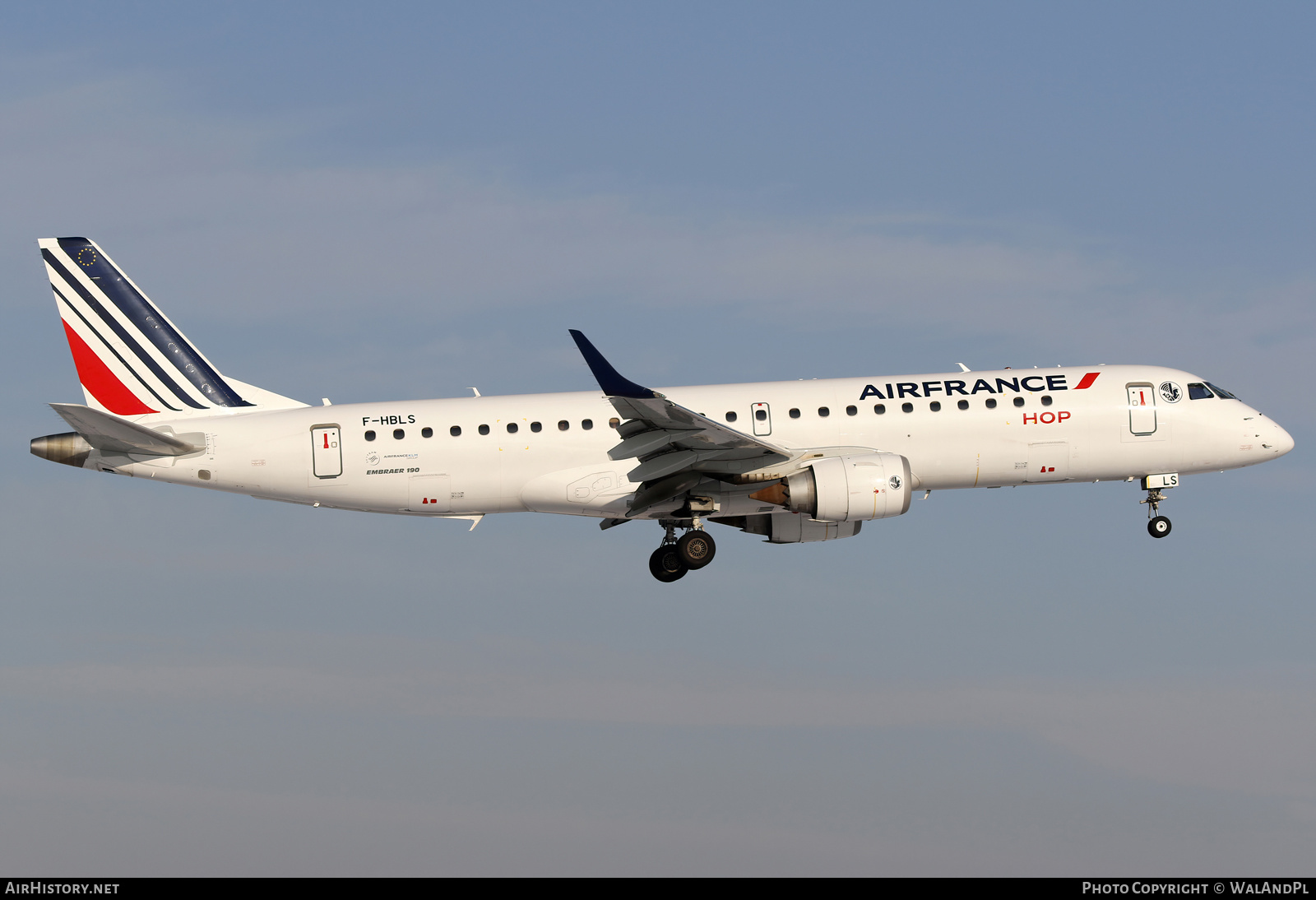 Aircraft Photo of F-HBLS | Embraer 190STD (ERJ-190-100STD) | Air France | AirHistory.net #627196