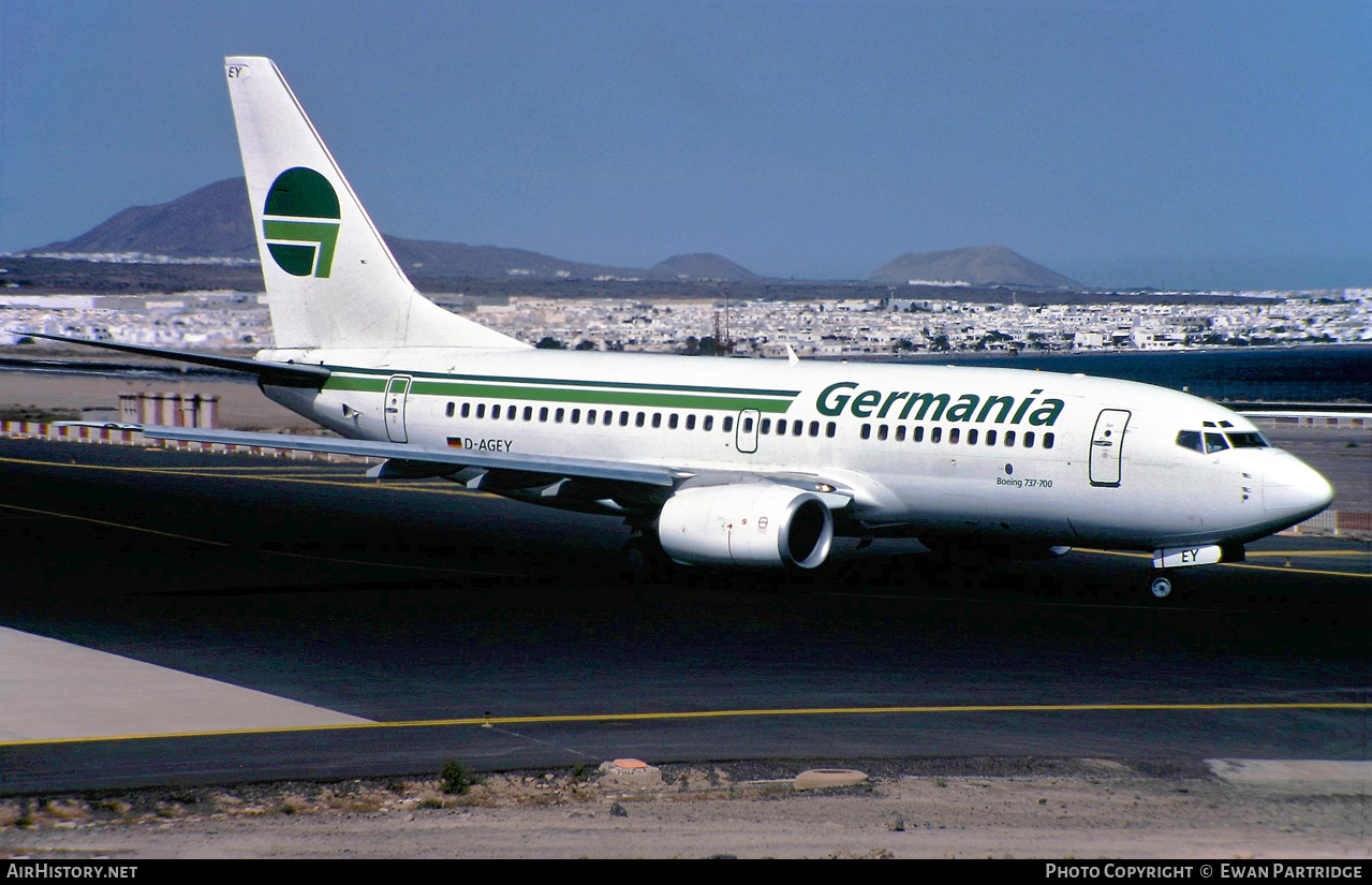 Aircraft Photo of D-AGEY | Boeing 737-73S | Germania | AirHistory.net #627277