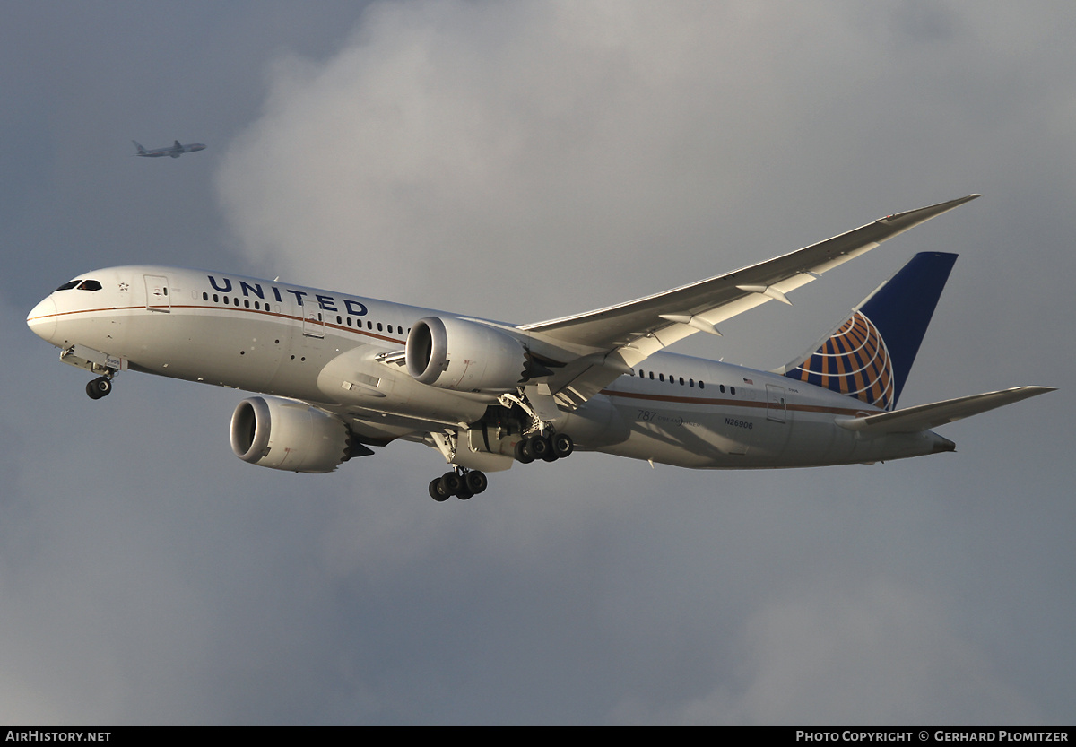 Aircraft Photo of N26906 | Boeing 787-8 Dreamliner | United Airlines | AirHistory.net #627301