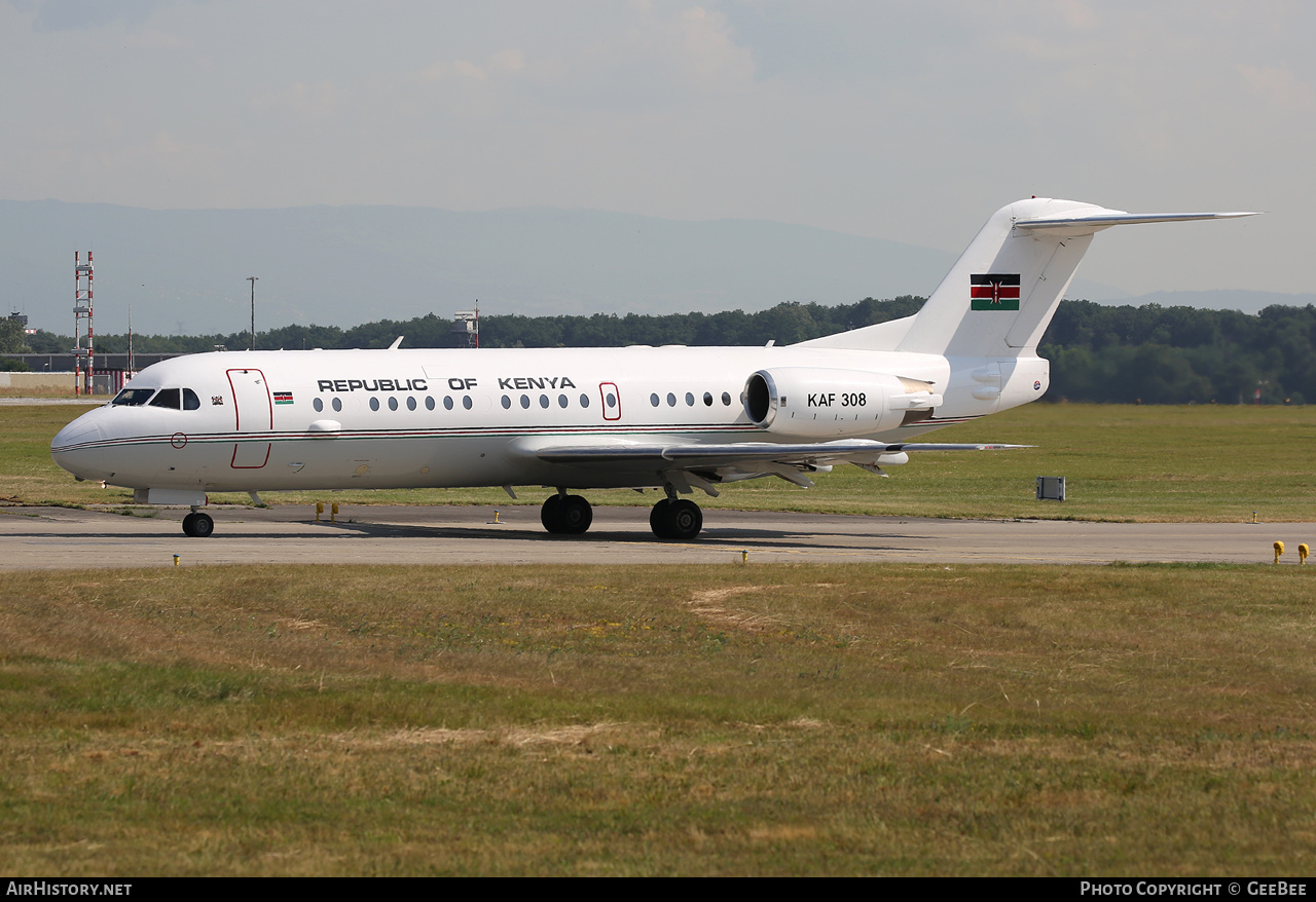 Aircraft Photo of KAF308 | Fokker 70 (F28-0070) | Republic of Kenya | AirHistory.net #627317