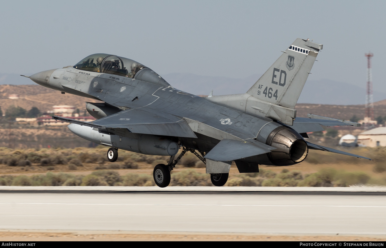 Aircraft Photo of 91-0464 / AF91-464 | Lockheed Martin F-16DM Fighting Falcon | USA - Air Force | AirHistory.net #627788