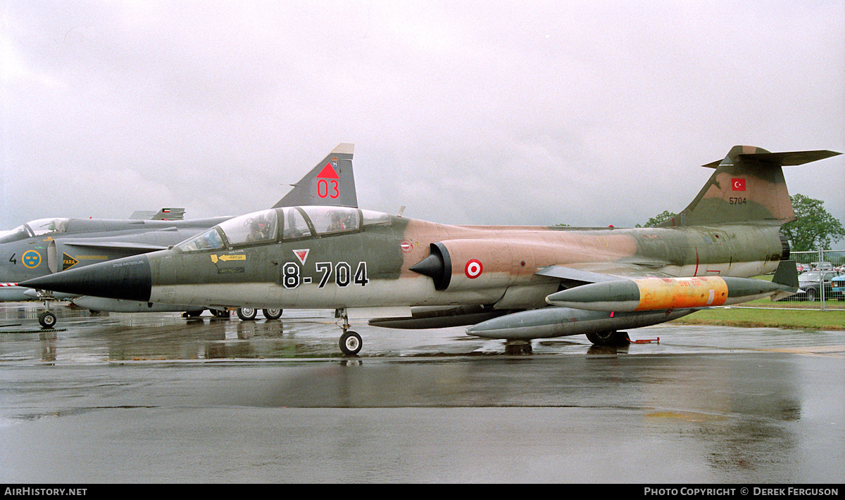 Aircraft Photo of 5704 | Lockheed TF-104G Starfighter | Turkey - Air Force | AirHistory.net #627860