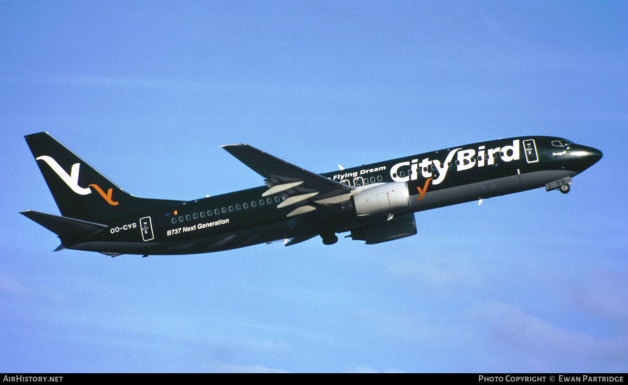 Aircraft Photo of OO-CYS | Boeing 737-86N | CityBird | AirHistory.net #627944