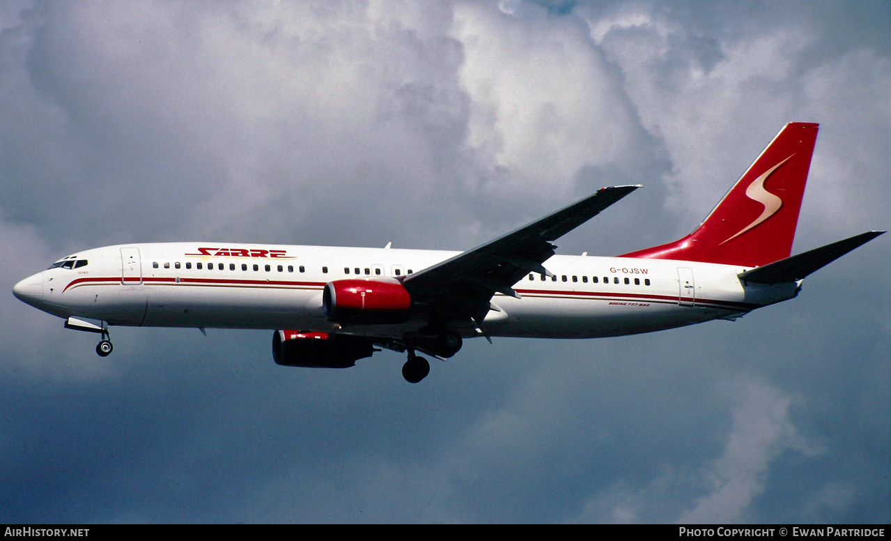 Aircraft Photo of G-OJSW | Boeing 737-8Q8 | Sabre Airways | AirHistory.net #627985