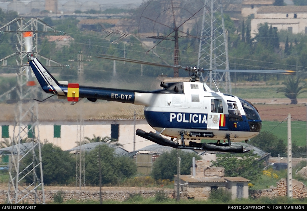 Aircraft Photo of EC-DTF | MBB BO-105CB | Policía | AirHistory.net #628023