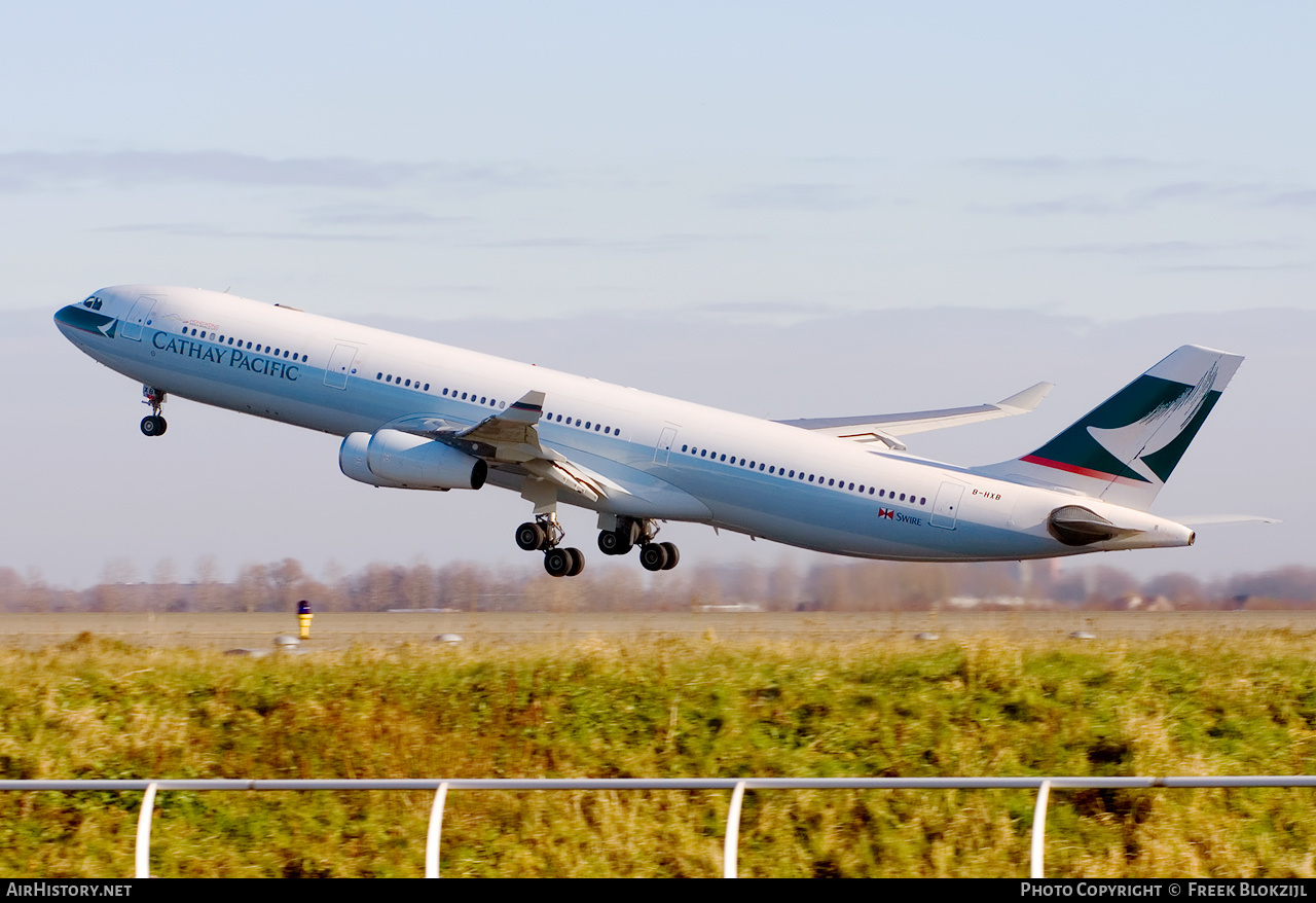 Aircraft Photo of B-HXB | Airbus A340-313X | Cathay Pacific Airways | AirHistory.net #628055