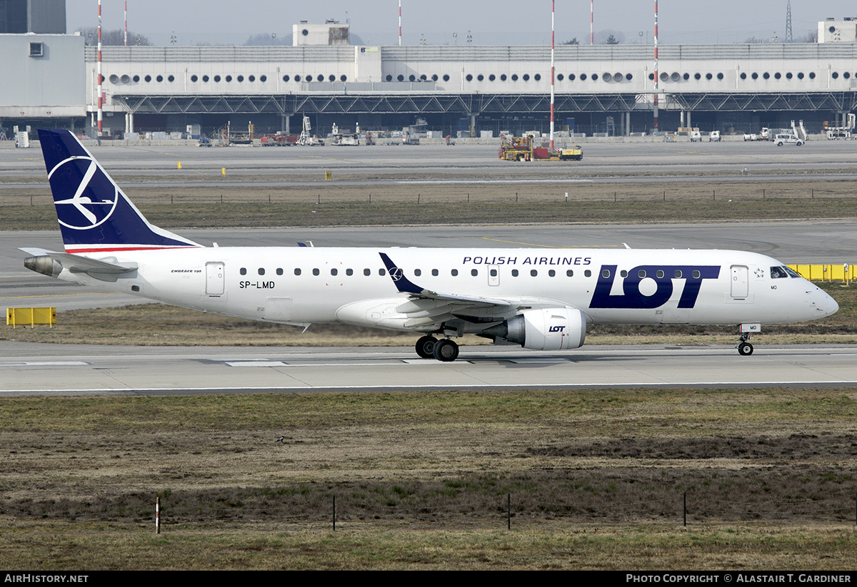Aircraft Photo of SP-LMD | Embraer 190STD (ERJ-190-100STD) | LOT Polish Airlines - Polskie Linie Lotnicze | AirHistory.net #628056