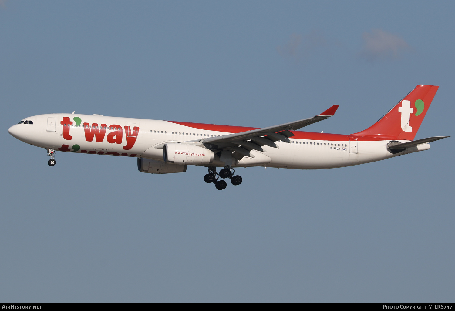 Aircraft Photo of HL8502 | Airbus A330-343 | T'way Air | AirHistory.net #628151