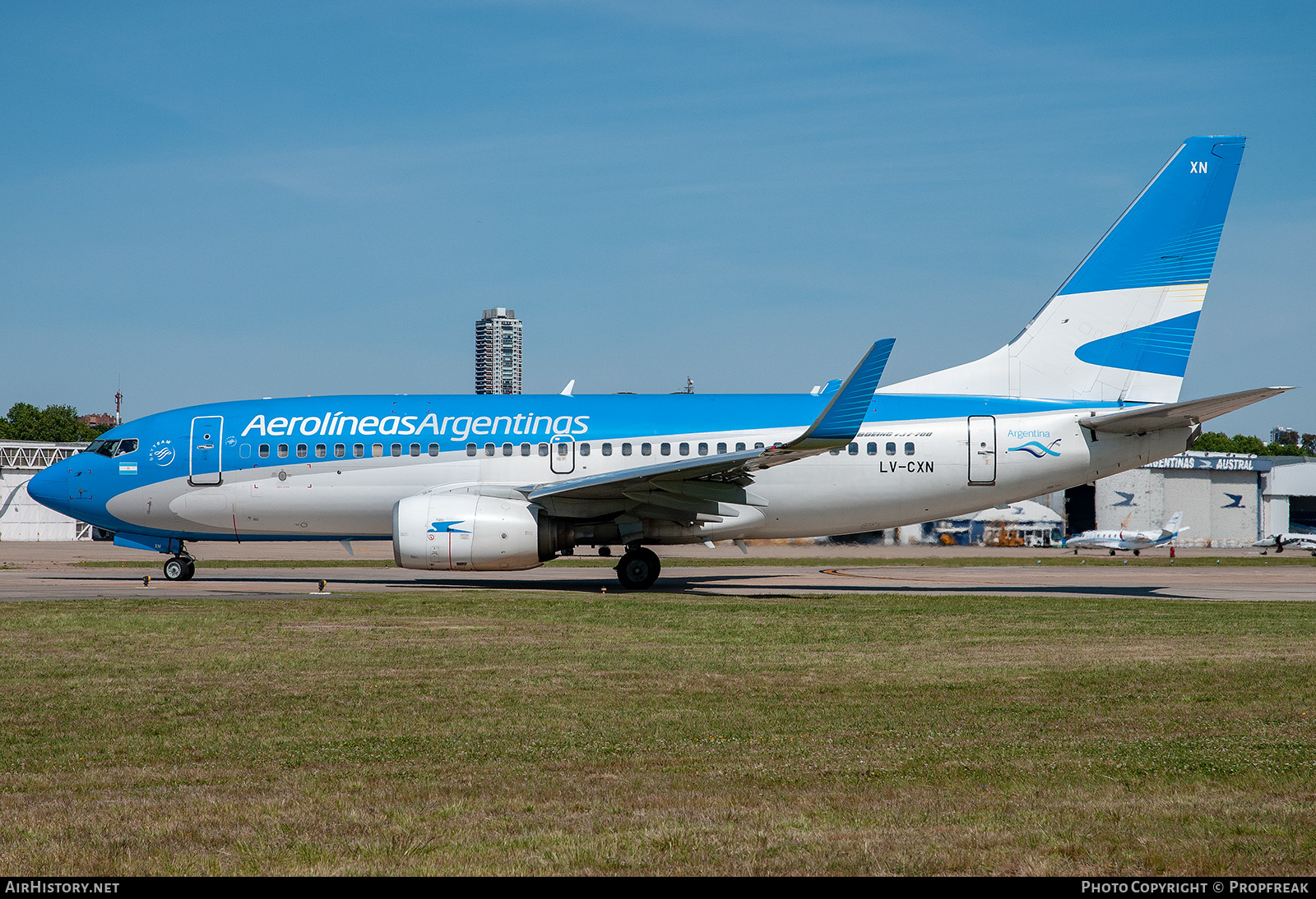Aircraft Photo of LV-CXN | Boeing 737-7Q8 | Aerolíneas Argentinas | AirHistory.net #628219