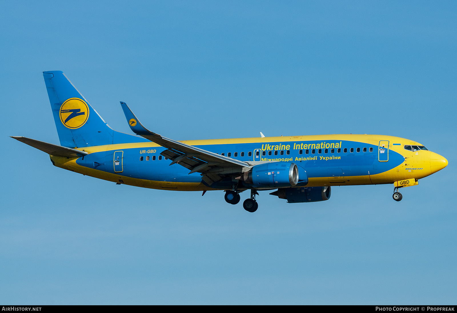 Aircraft Photo of UR-GBD | Boeing 737-36Q | Ukraine International Airlines | AirHistory.net #628256