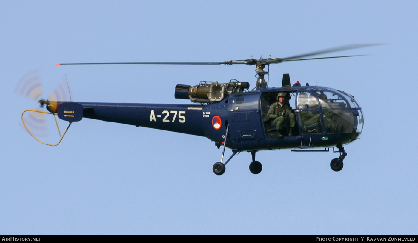 Aircraft Photo of A-275 | Sud SA-316B Alouette III | Netherlands - Air Force | AirHistory.net #628293