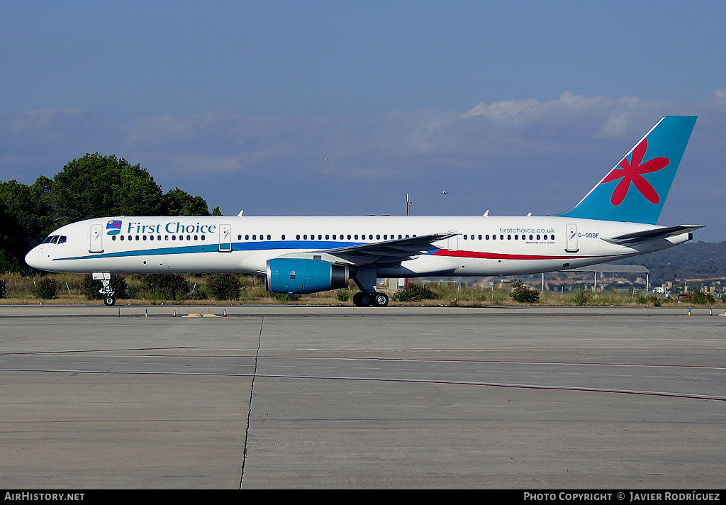 Aircraft Photo of G-OOBF | Boeing 757-28A | First Choice Airways | AirHistory.net #628360