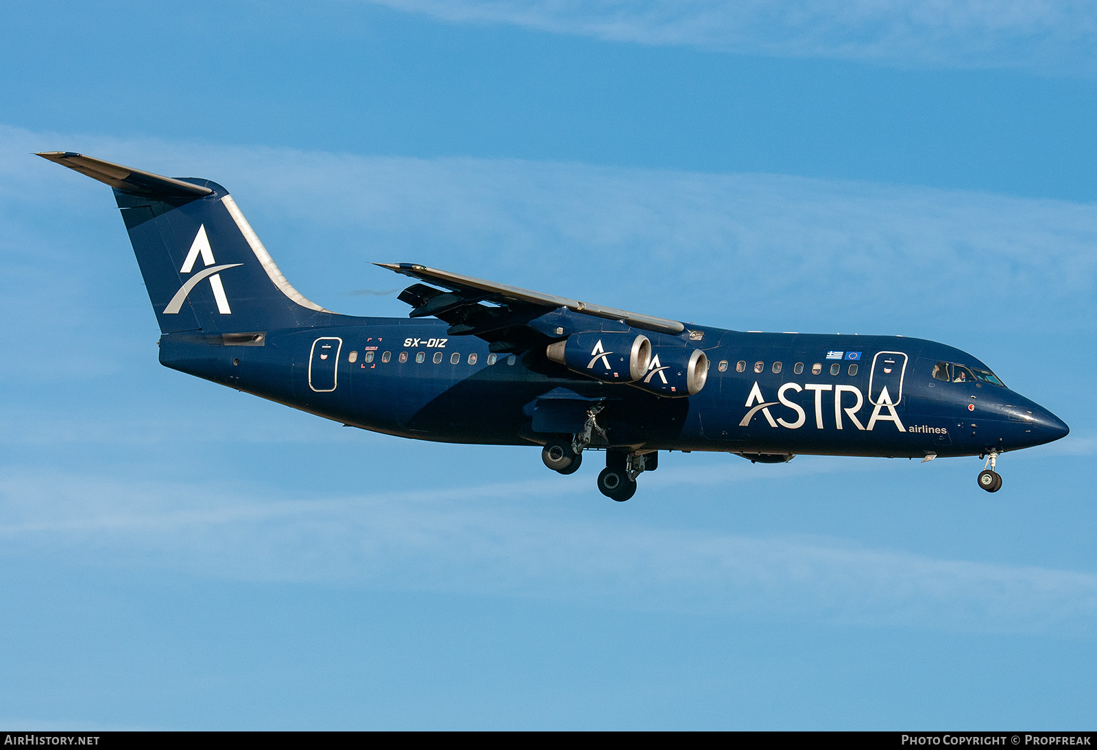 Aircraft Photo of SX-DIZ | British Aerospace BAe-146-300 | Astra Airlines | AirHistory.net #628522
