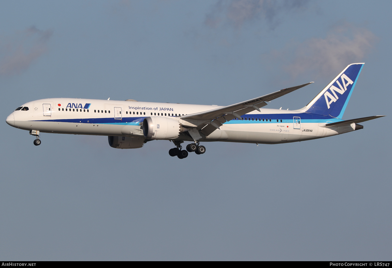 Aircraft Photo of JA884A | Boeing 787-9 Dreamliner | All Nippon Airways - ANA | AirHistory.net #628557