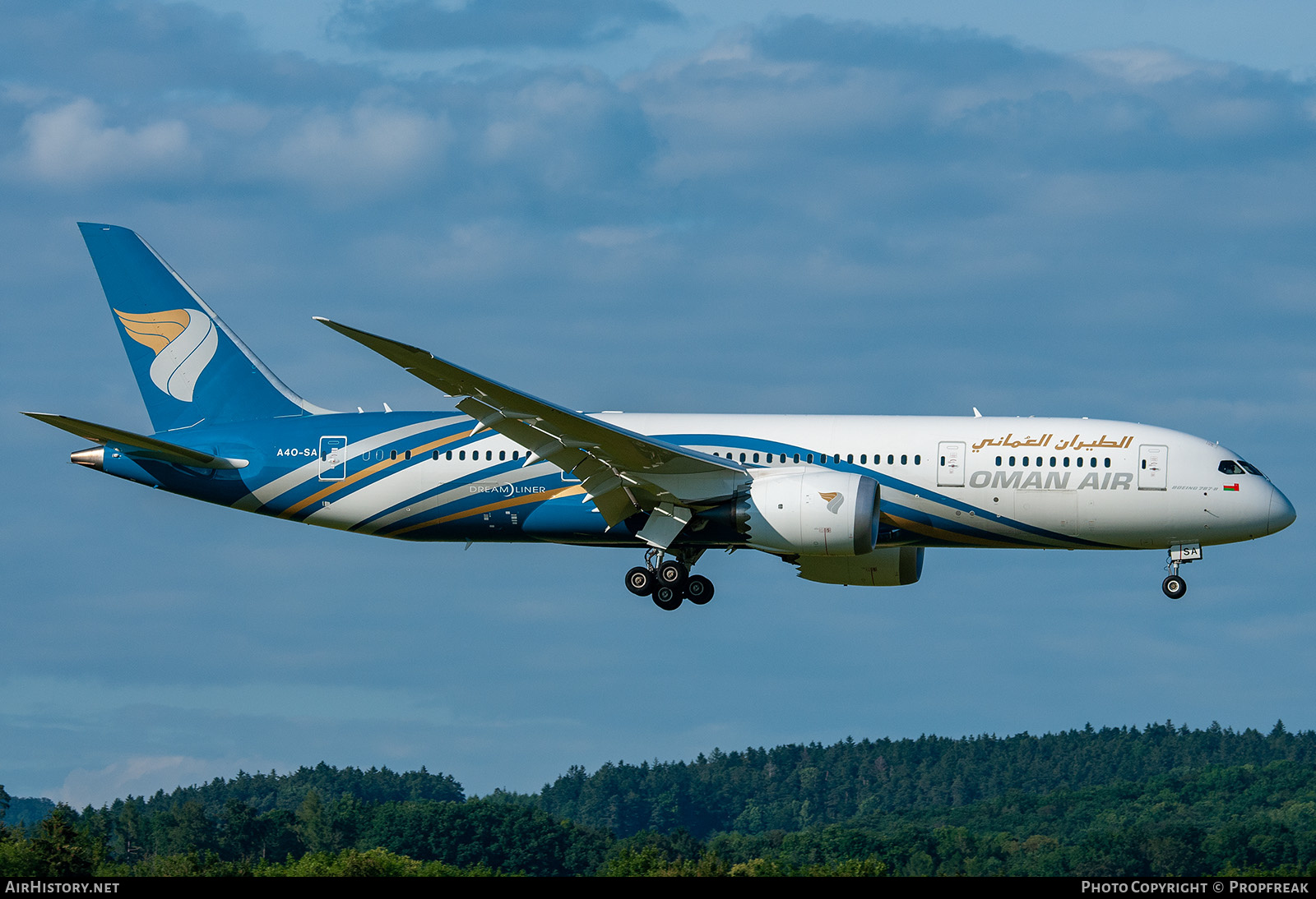 Aircraft Photo of A4O-SA | Boeing 787-8 Dreamliner | Oman Air | AirHistory.net #628568
