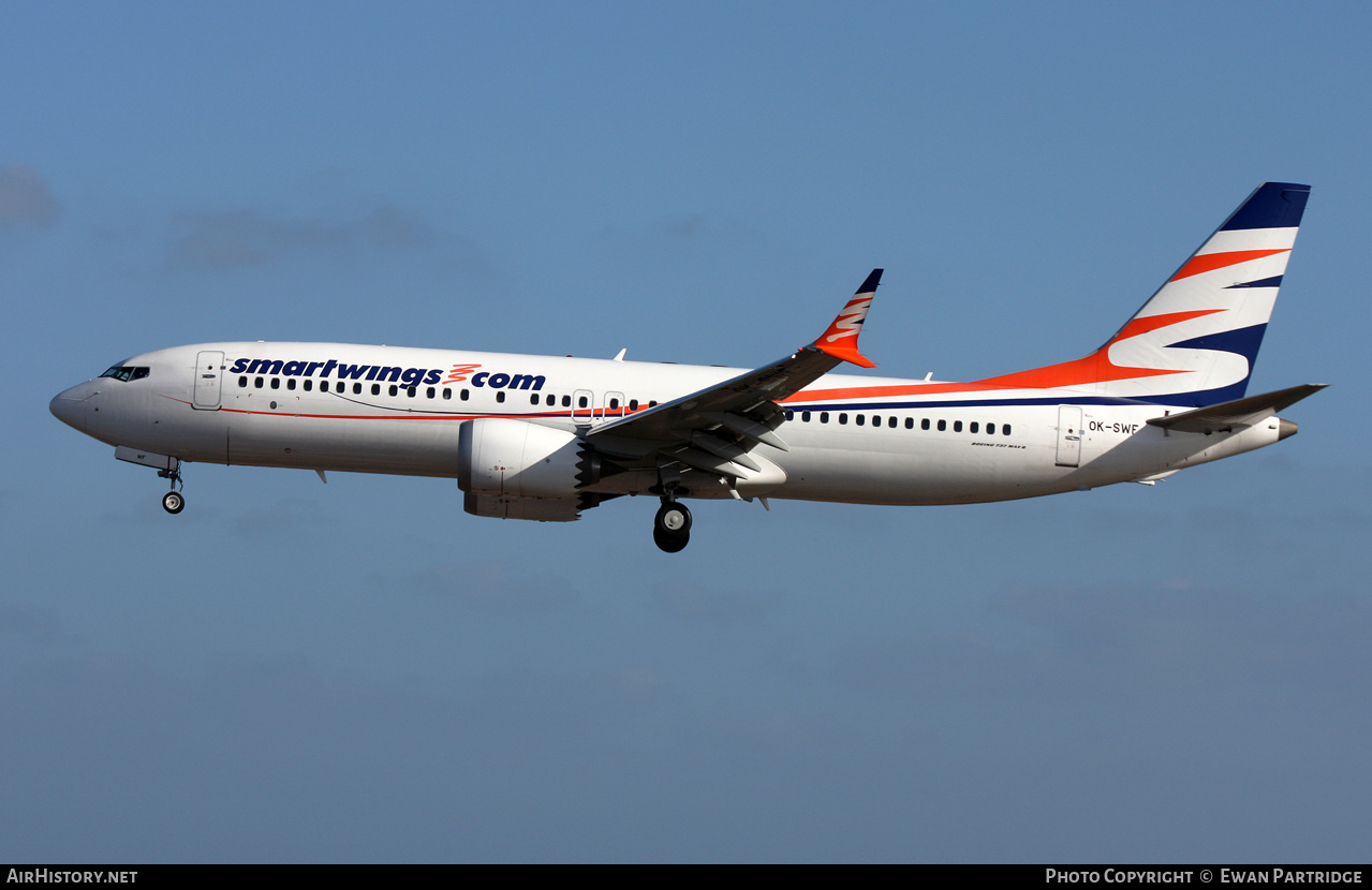 Aircraft Photo of OK-SWF | Boeing 737-8 Max 8 | Smartwings | AirHistory.net #628616