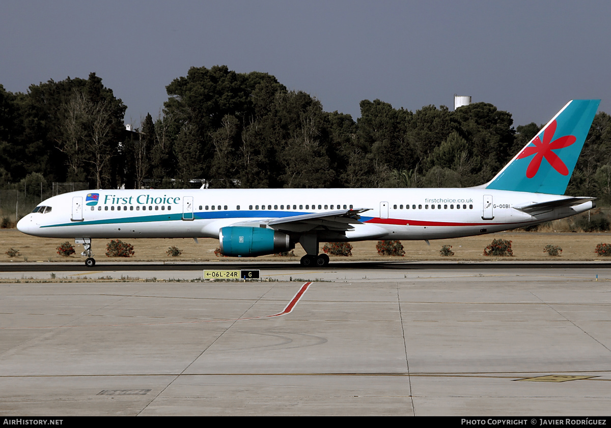 Aircraft Photo of G-OOBI | Boeing 757-2B7 | First Choice Airways | AirHistory.net #628624