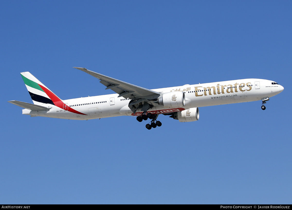 Aircraft Photo of A6-EPI | Boeing 777-31H/ER | Emirates | AirHistory.net #628671