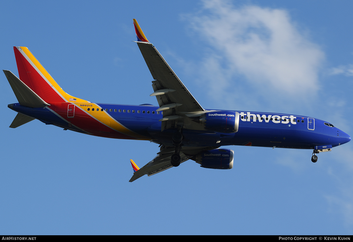 Aircraft Photo of N8821S | Boeing 737-8 Max 8 | Southwest Airlines | AirHistory.net #628851