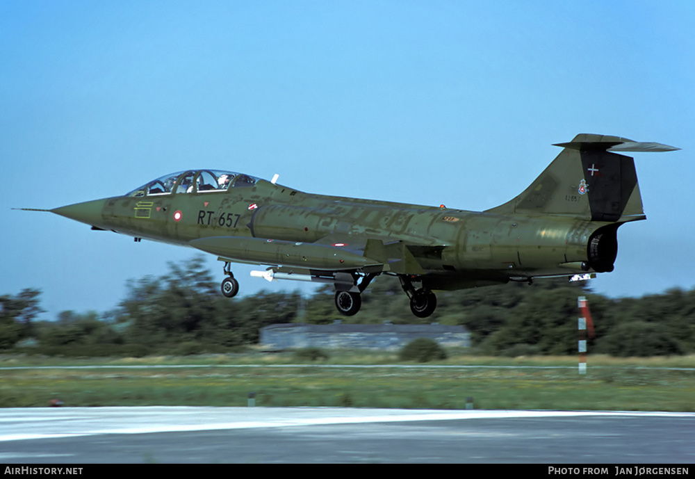 Aircraft Photo of RT-657 | Lockheed CF-104D Starfighter | Denmark - Air Force | AirHistory.net #628949