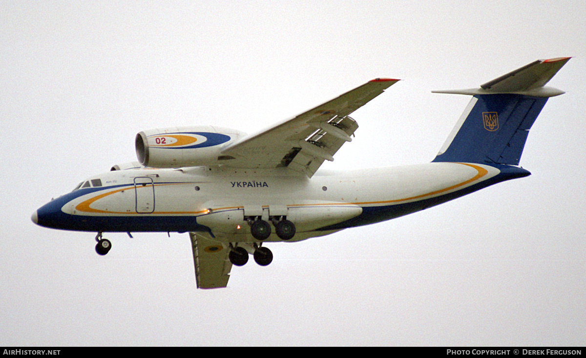 Aircraft Photo of 02 red Antonov An 72P Ukraine Air Force AirHistory 628956