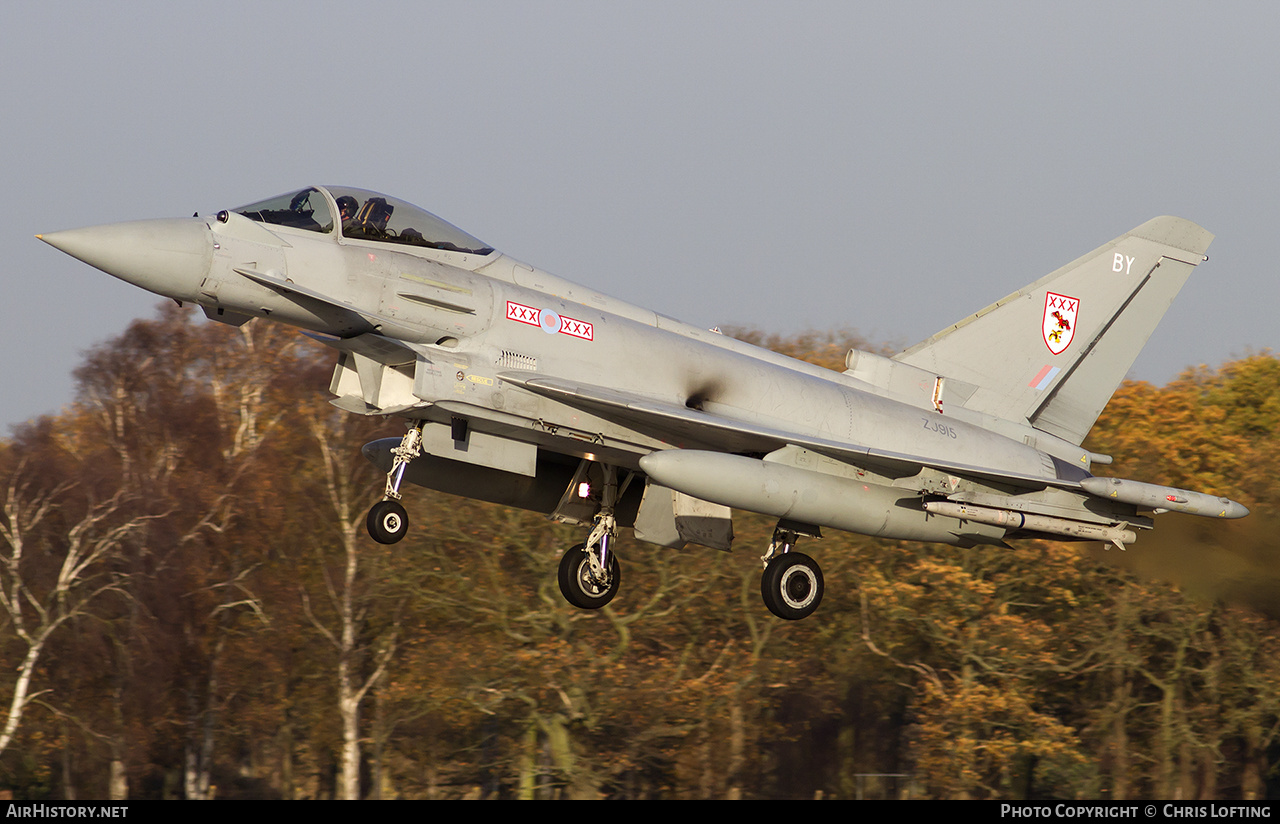 Aircraft Photo of ZJ915 | Eurofighter EF-2000 Typhoon FGR4 | UK - Air Force | AirHistory.net #629022